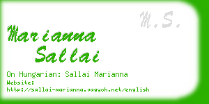 marianna sallai business card